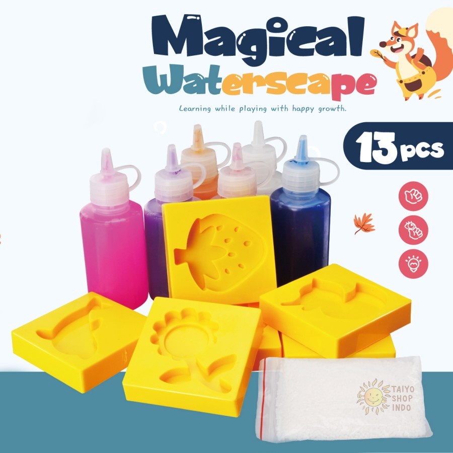 Magical Waterscape Mainan Jelly Cetak Warna DIY Mainan Edukasi Anak Mainan Montessori Anak Mainan Prakarya Anak