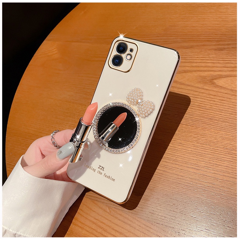 Case Bahan Karet Dengan Cermin Makeup Untuk Huawei P20 Lite P30 Pro P40 Y9S Mate 20 Mate30