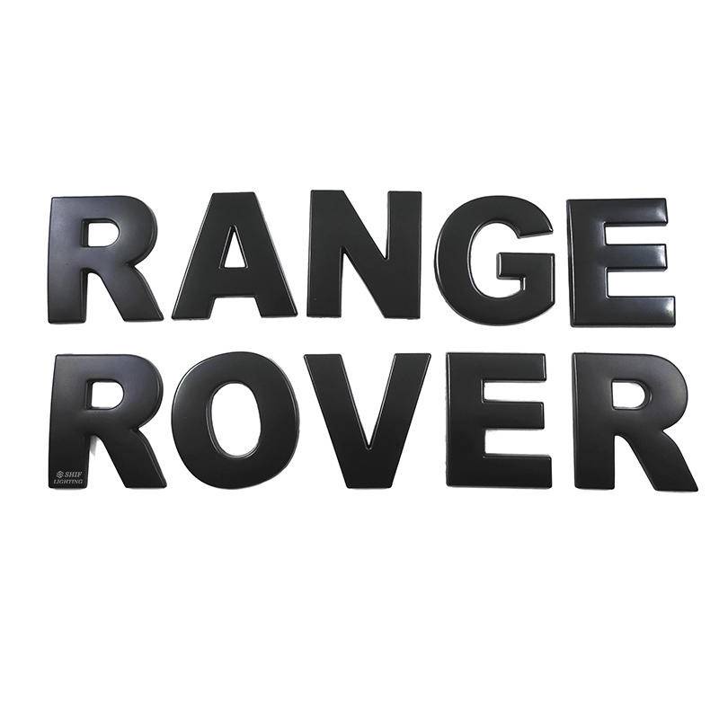 RANGE ROVER Hood Emblem DIY Letter 45mm Chrome/Black Car Decals Stickers