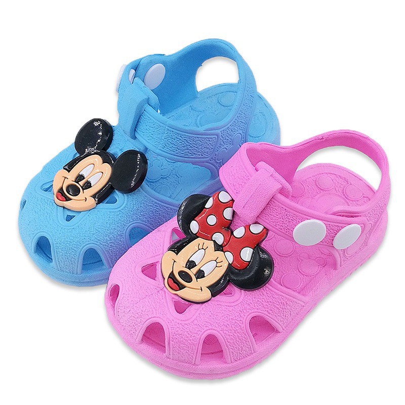 LittleAaron HAPPY MK Sepatu Sandal Anak Laki Laki Perempuan Bahan Karet Model Lucu 0-5 Tahun Import