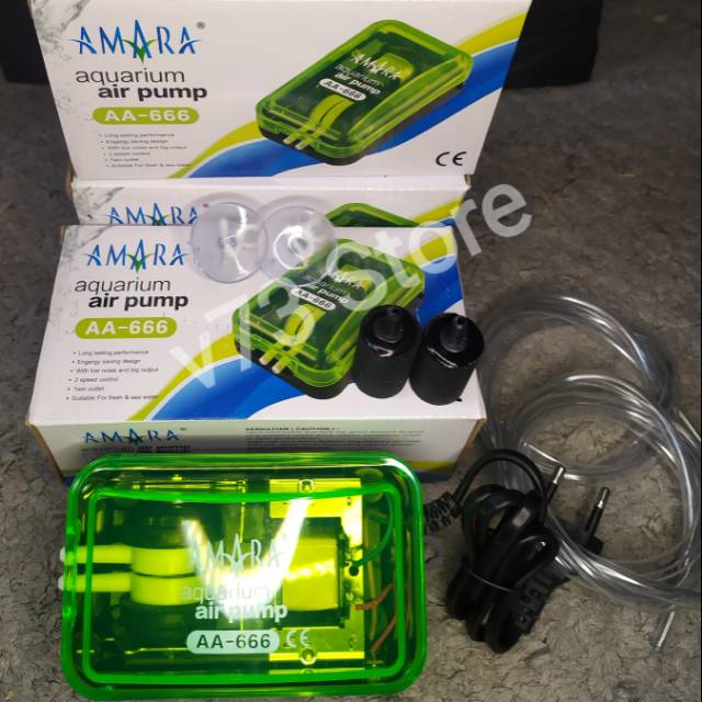 AERATOR AMARA 2 LUBANG SET  POMPA UDARA / AIRPUMP AMARA BS 410, Q6, AA 666, AA350
