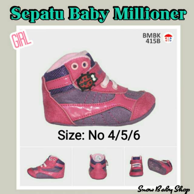 Sepatu Bayi Prewalker Baby Millioner BMBK 415B