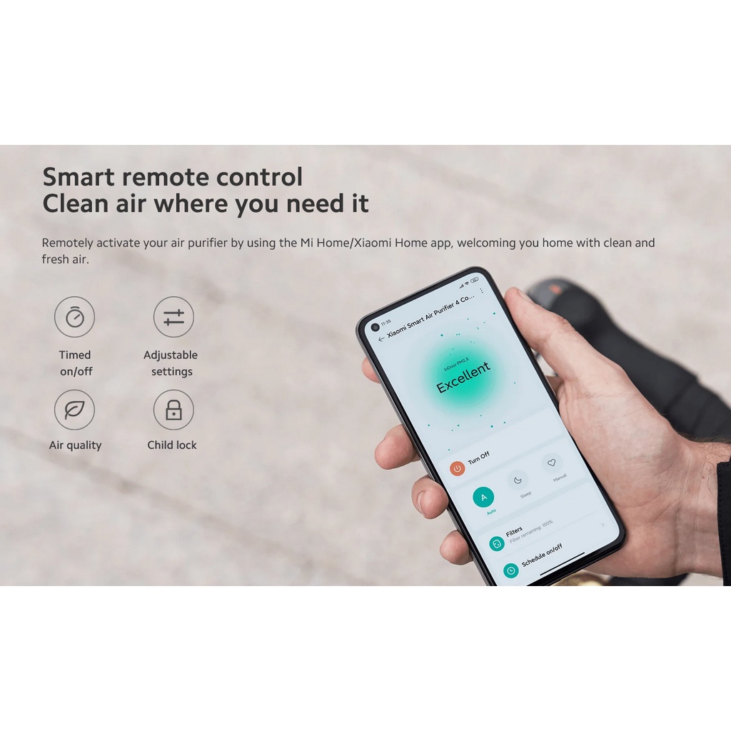 Mi Air Purifier 4 Compact - Penyaring Pembersih Udara