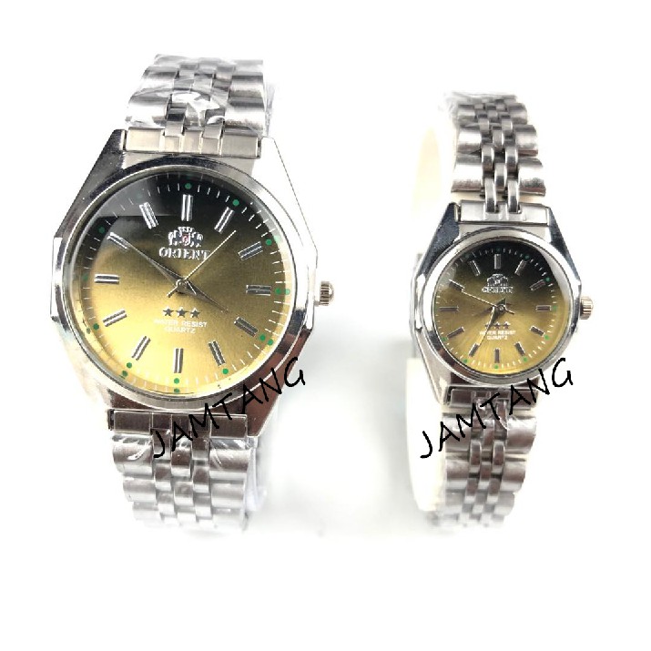✅COD [READY STOCK]  JAM TANGAN RANTAI ORIENT COUPLE 5WARNA READY FASHION RANTAI PRIA WANITA C11-Wanita-kuning