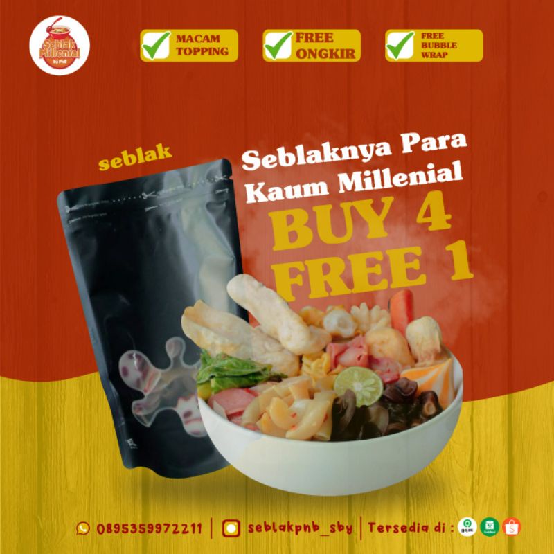 Jual Seblak Instan Millenial 3 Topping Suki Shopee Indonesia