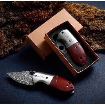 PISAU LIPAT DAMASCUS SHOOTEY FOLDING KNIFE PORTABLE KNIFE MINI POCKET DSFG46316