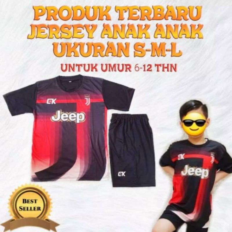 BAJU BOLA ANAK /SETELAN BOLA ANAK JUVENTUS SIZE  S M L