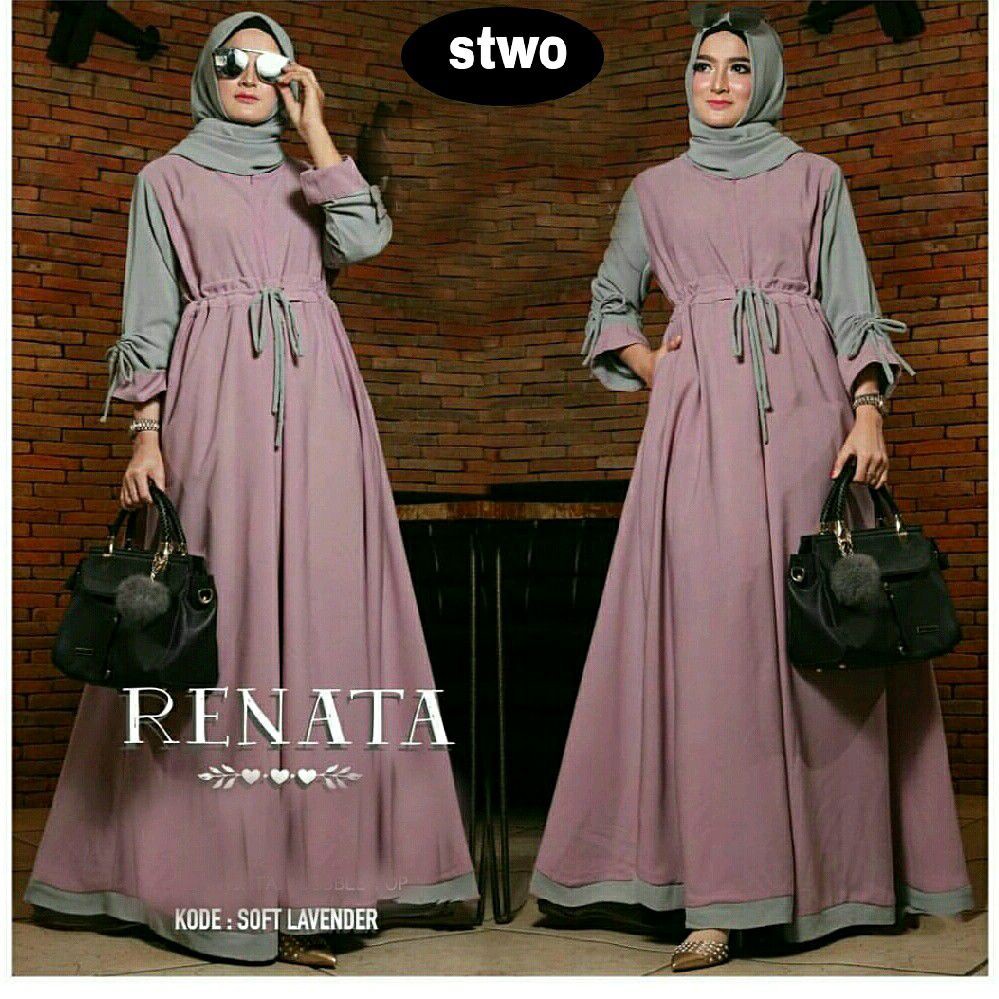 MURAH BARANG OKE NEW BARU !! GAMIS NIBRAS NB 120 DISKON 10% READY WARNA BIRU DONGKER DAN UNGU TUA