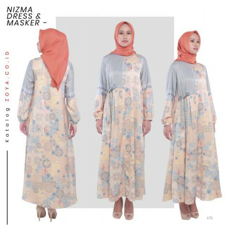 ZOYA GAMIS WANITA NIZMA DRESS SET MASKER