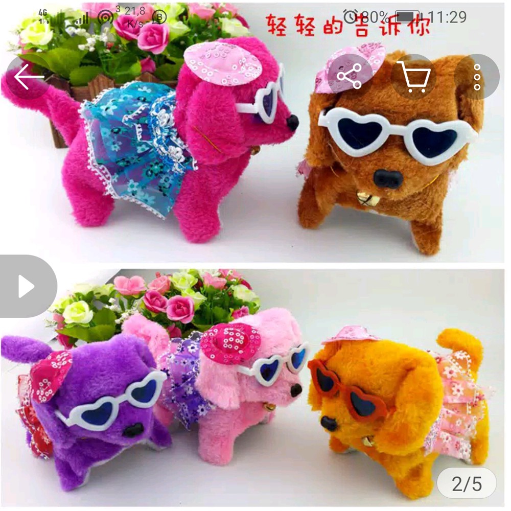 Mainan Anjing bisa jalan-jalan Boneka Hewan