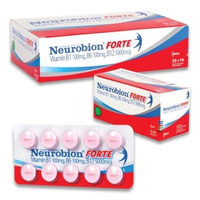 Neurobion Forte 5000 Mg 10'S Tablet Pink - Obat Saraf, Obat Nyeri Otot