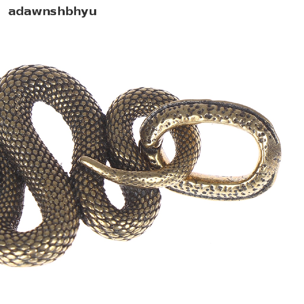 Adawnshbhyu 1pc Kuningan Snake Key Ring Gantungan Kunci Boa Aksesoris Kecil Luar Ruangan Mobil Gantung