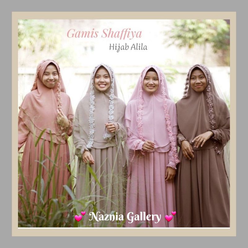 Gamis Shaffiya HIJAB ALILA | Gamis Syari Muslimah Dewasa | Gamis Ceruti Busui dan Wudhu Friendly