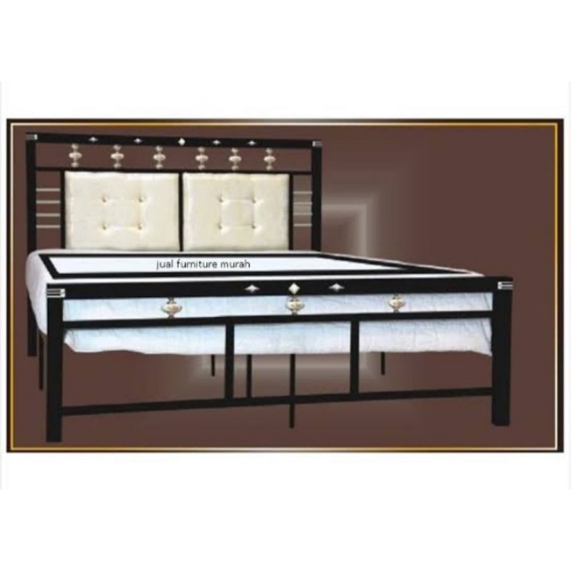 Ranjang Besi Minimalis Murah Ukuran 160 - 180