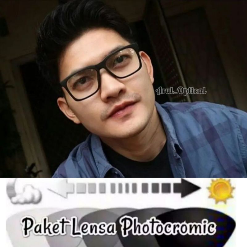 Kacamata Pria Sporty | Kacamata Photocromic | Kacamata Minus | Frame MB
