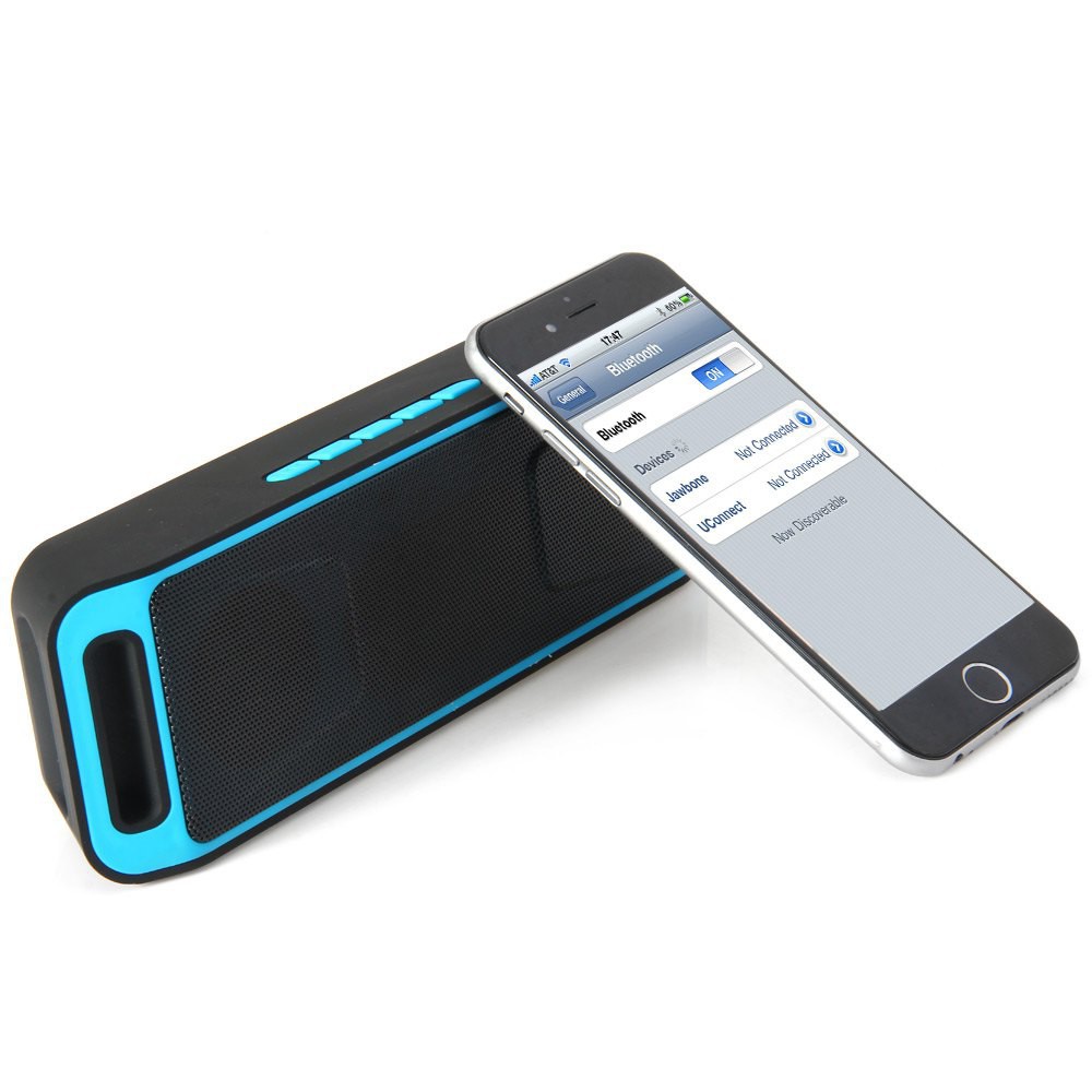 Grab Medan Speaker Wireless Bluetooth Stereo A2DP Portable Audio SC-208 DPJ Yinew Black Blue