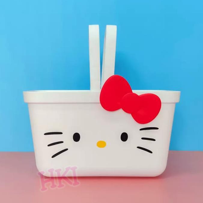 ✅Jual Keranjang Plastik Serbaguna MINISO Hello Kitty/My Melody/Pompompurin - Hello Kitty
