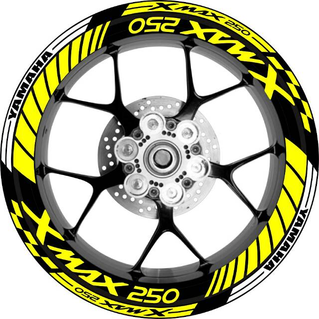 Sticker Velg motor Yamaha Xmax 250 ring 14 dan ring 15