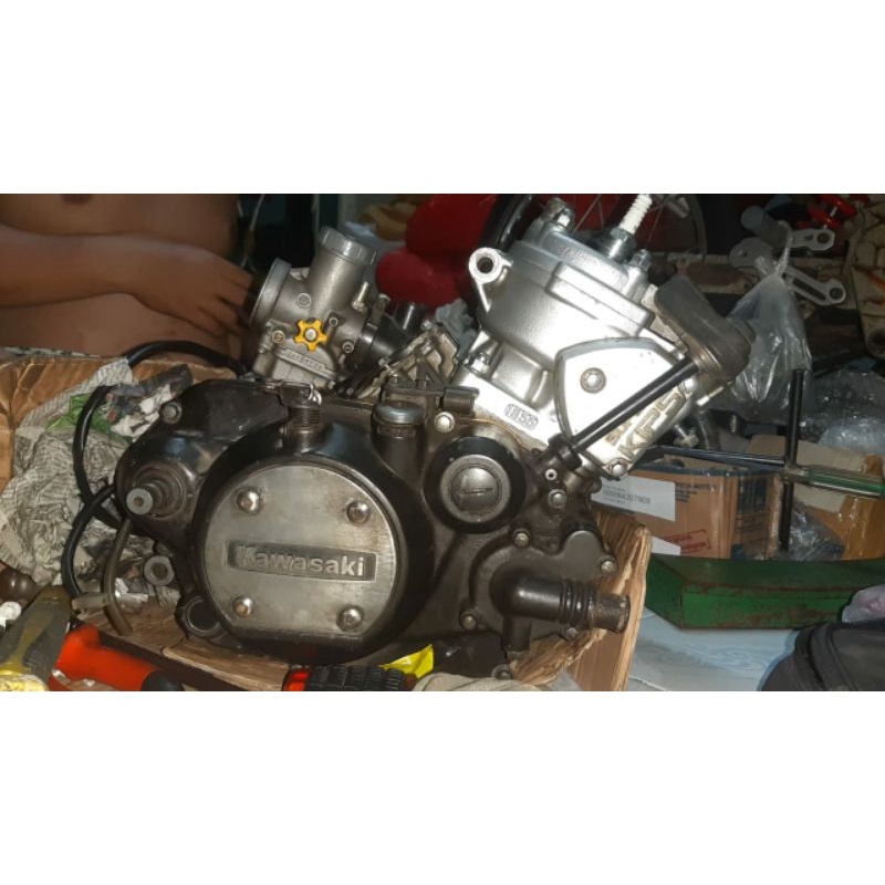 mesin bulat kawasaki ninja 150 rr copotan motor