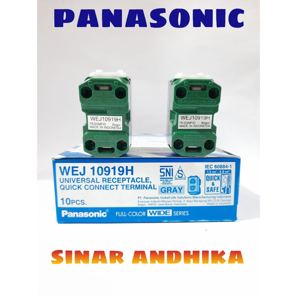 MATA STOP KONTAK UNIVERSAL GRAY PANASONIC WEJ 10919H