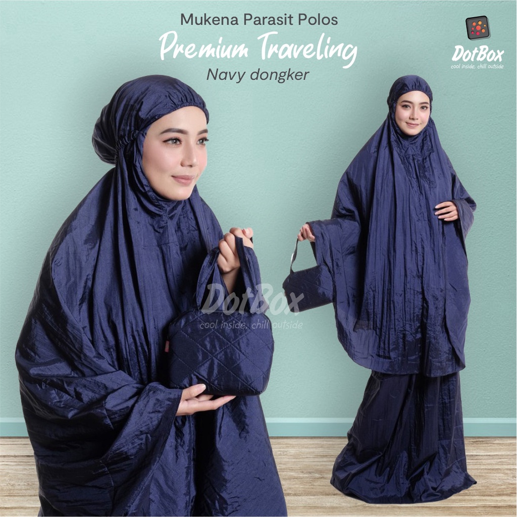 Mukena Traveling Parasit Super bahan Adem / Mukena Parasut Polos / Mukena Travel Dewasa