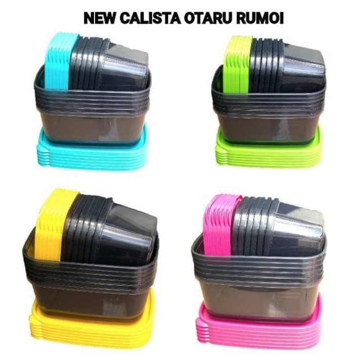 [1.000gr] LT - [ RUMOI ] NEW TERBARU CALISTA OTARU RUMOI 1 SET 12PC Sealware AIRTIGHT toples makanan kotak set premium FOOD KONTAINER KULKAS CONTAINER