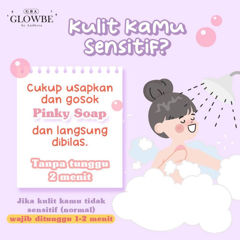 (Free Jaring Sabun) PINKY SOAP by Glowbe - BPOM