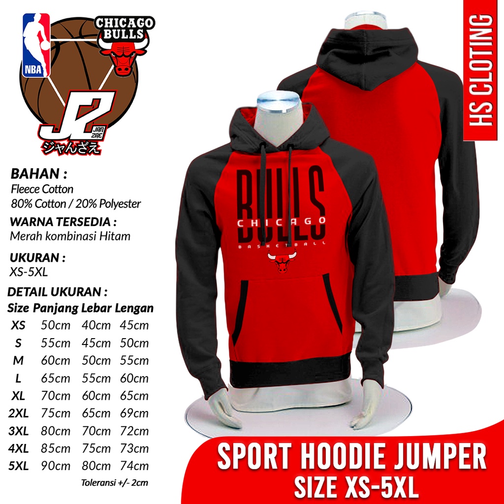 Jaket Basketball XS-5XL CHICAGO BULLS NBA JANZAE Eastern Conference Team Bola Basket Hoodie Jumper L
