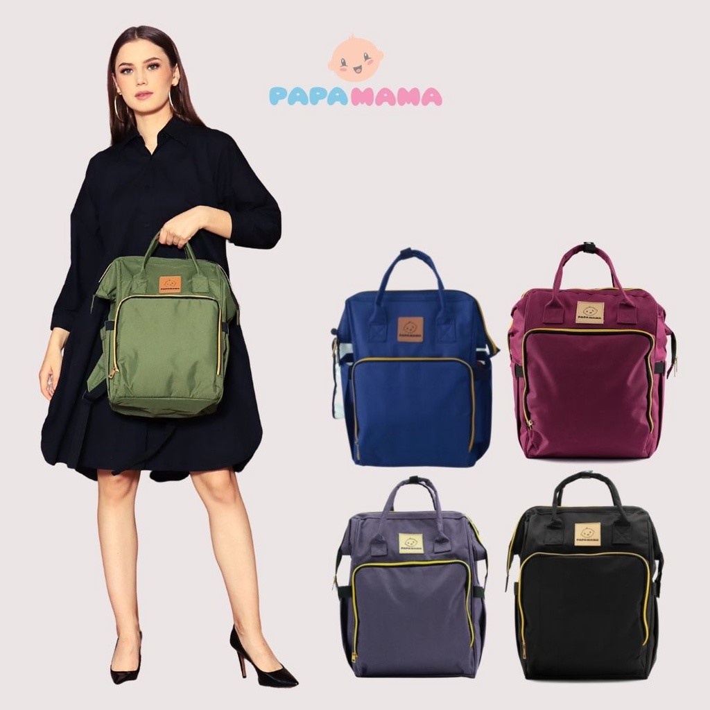 Papamama Diaper Bag Ransel 1003, 1006, 1009 - Tas Popok Bayi Ransel - Tas Ransel Popok Bayi