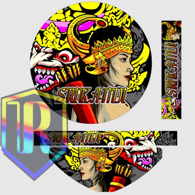 stiker tebok sticker decal srikandi javanese culture