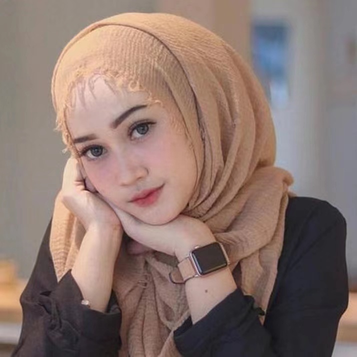 Mei Chen PASHMINA CRINKLE Shawl Jilbab Kusut Lavanya FULL kerudung ORI hijab