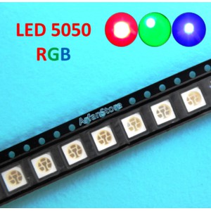 Chip SMD LED 5050 RGB RED GREEN BLUE 460-630nm MERAH HIJAU BIRU PER 10PCS