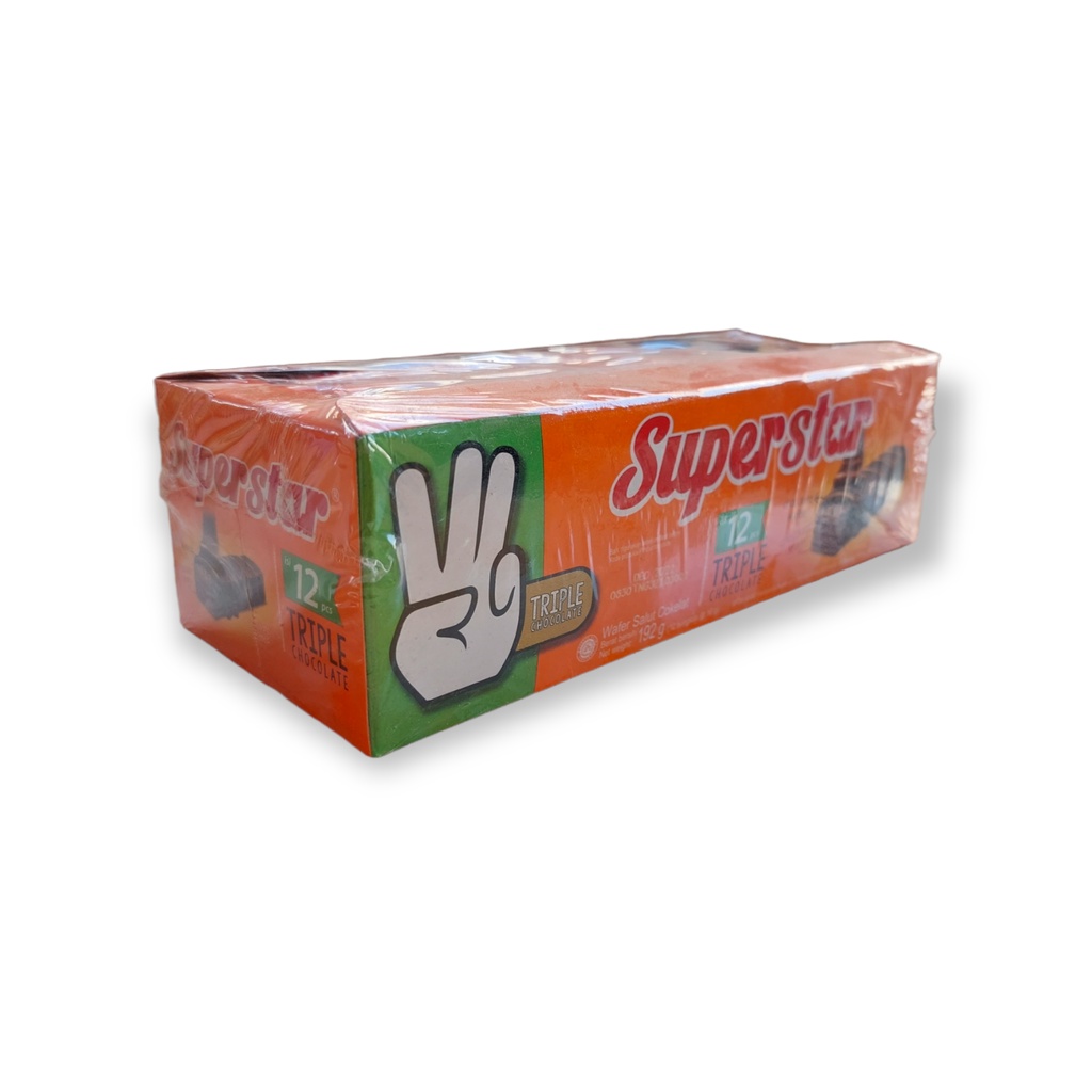 

SuperStar Triple Chocolate Wafer Salut isi 12 Pcs
