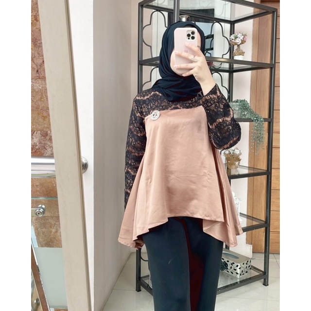 Lorine top,blouse,brukat,renda