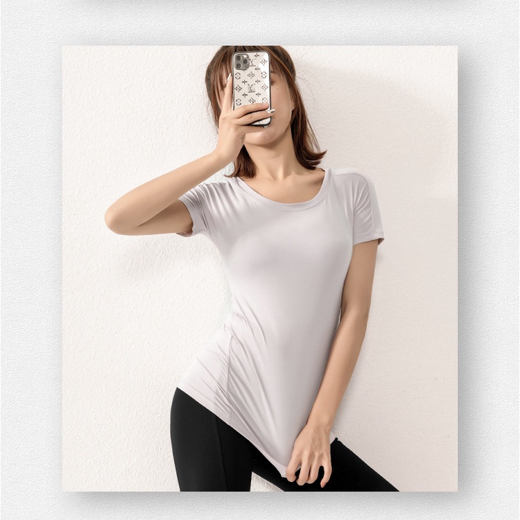 UNINICE Kaos T-Shirt Wanita Lengan Pendek Untuk Gym&amp;Lari&amp;Yoga DX054