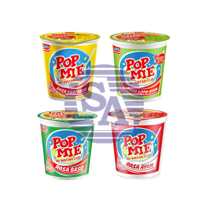 

Pop mie kuah/Pop mie ayam/baso/soto ayam/kari ayam