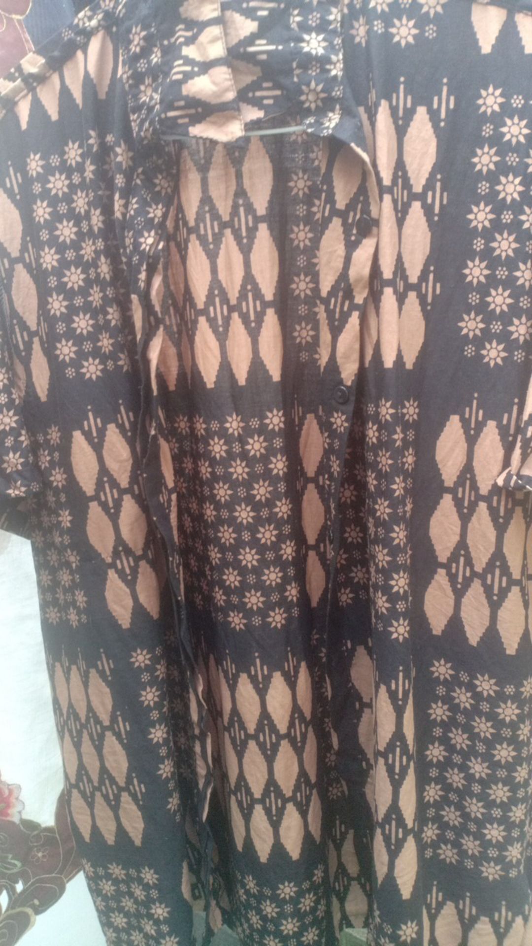 Kemeja Batik Pria Lengan Pendek Lawasan Coklat Size M L Xl Xxl Baju Formal Non Formal Seragam Kantor