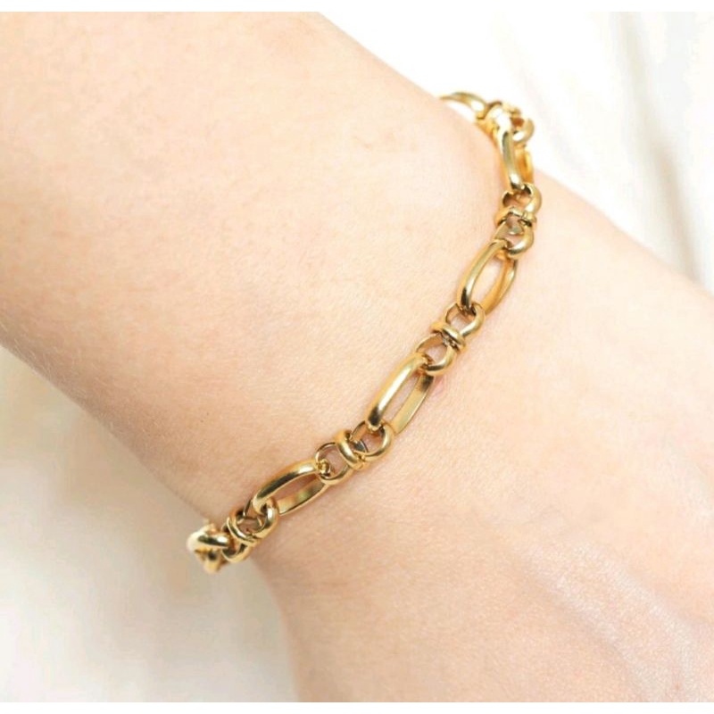 Gelang tangan titanium / gelang two in one / gelang wanita