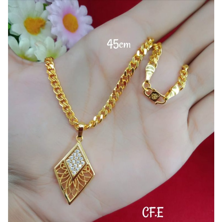 Kalung perhiasan wanita emas muda kadar 35%