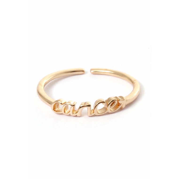 Ring Casual Rasi Bintang Perhiasan Aksesoris Fashion Wanita Gold - Cancer