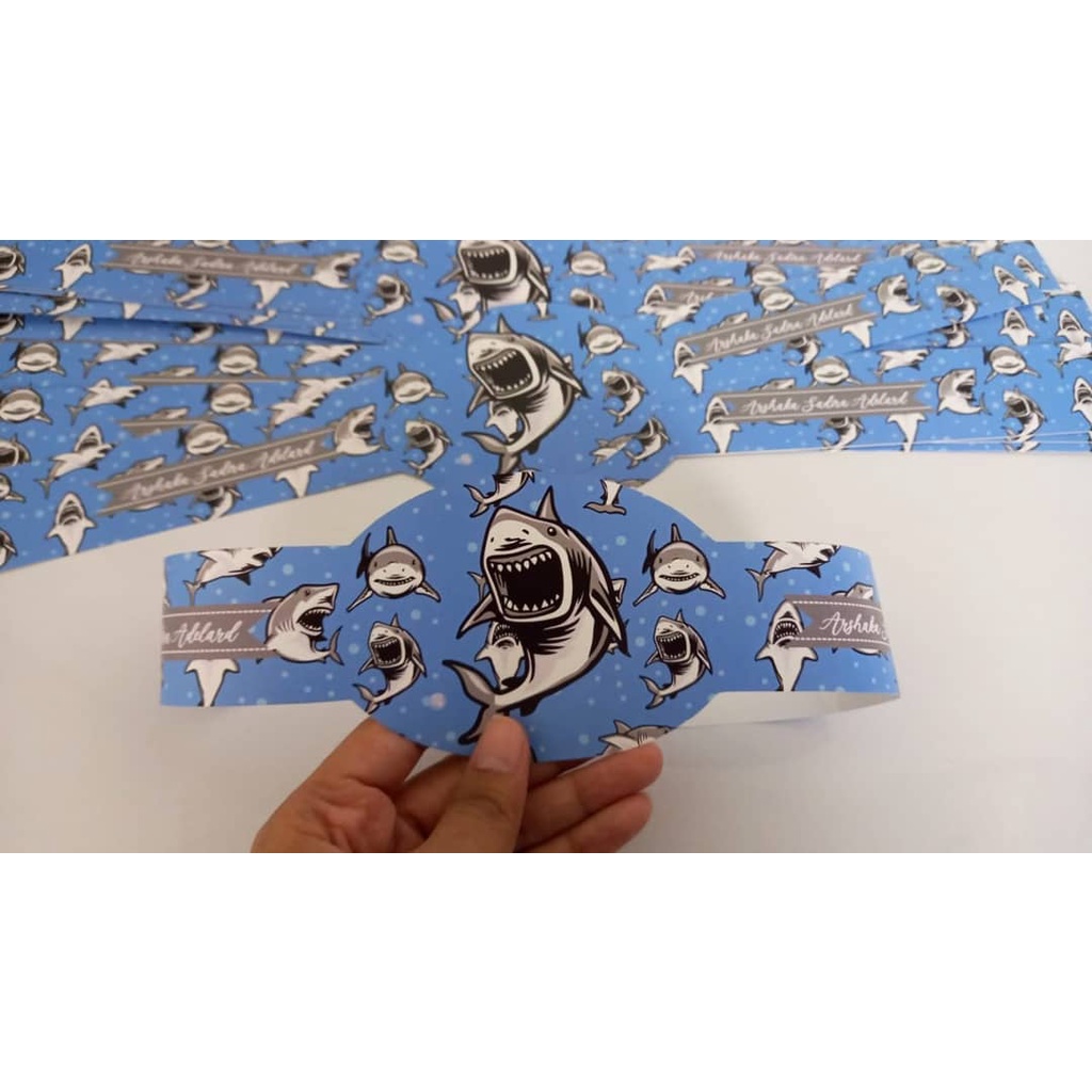 label bento shark / label snack bento shark / label bento paus / label box bento paus