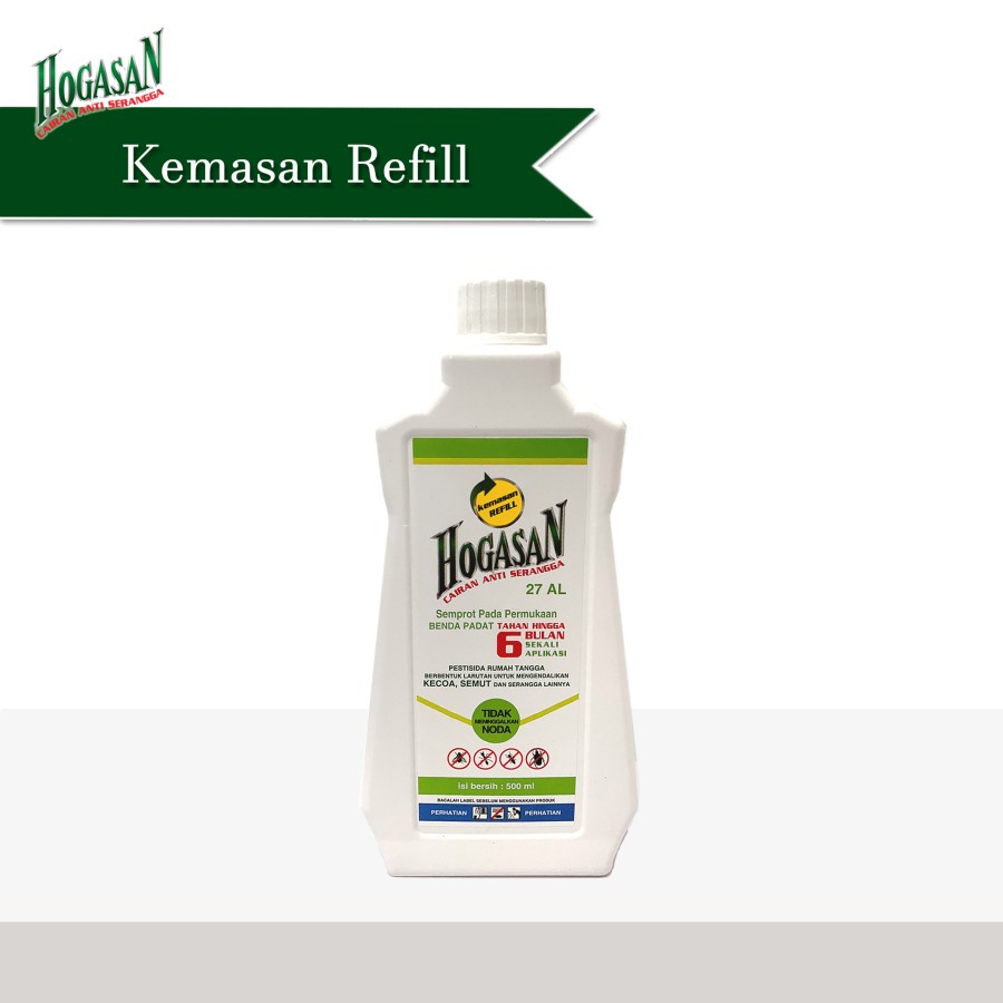 HOGASAN REFILL 500mL cairan anti serangga/anti semut/anti kecoa/anti rayap/anti tungau/anti kutu/anti nyamuk/anti lalat