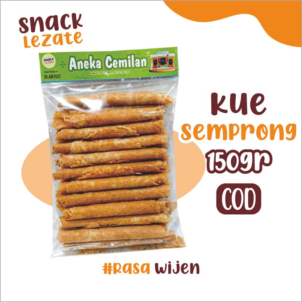 

Kue Semprong Wijen 150gr Gulung Kekinian Kiloan Terenak / Kue Kapit Wafer Roll Lezate Snack Jadul