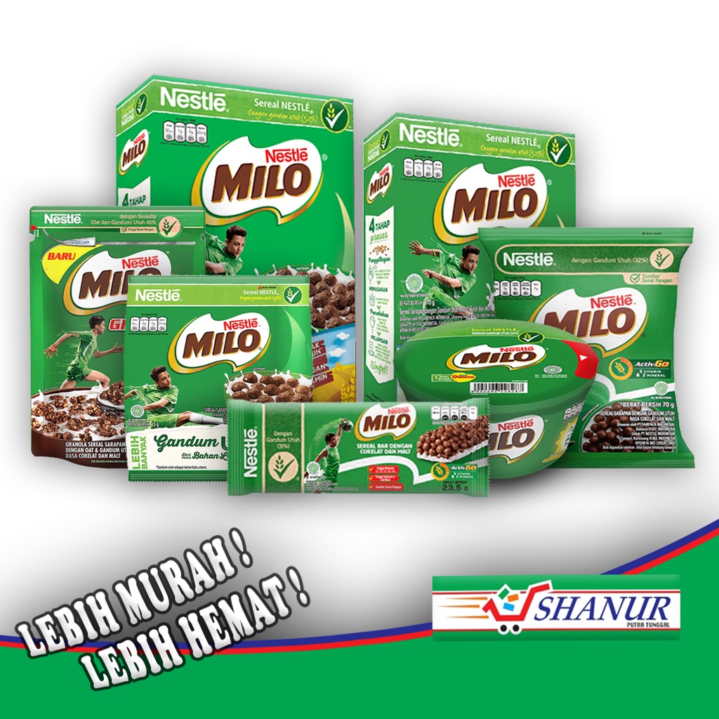 MIlo Sereal Bar 23g, Box(170g/330g), Combo 32g, Granola 120g, Pouch 70g