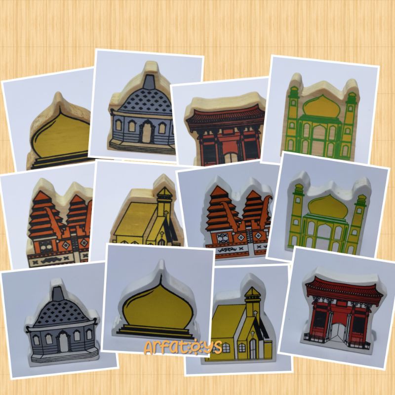 Balok Seri Rumah Ibadah Masjid Pura Gereja Wihara Klenteng Kubah