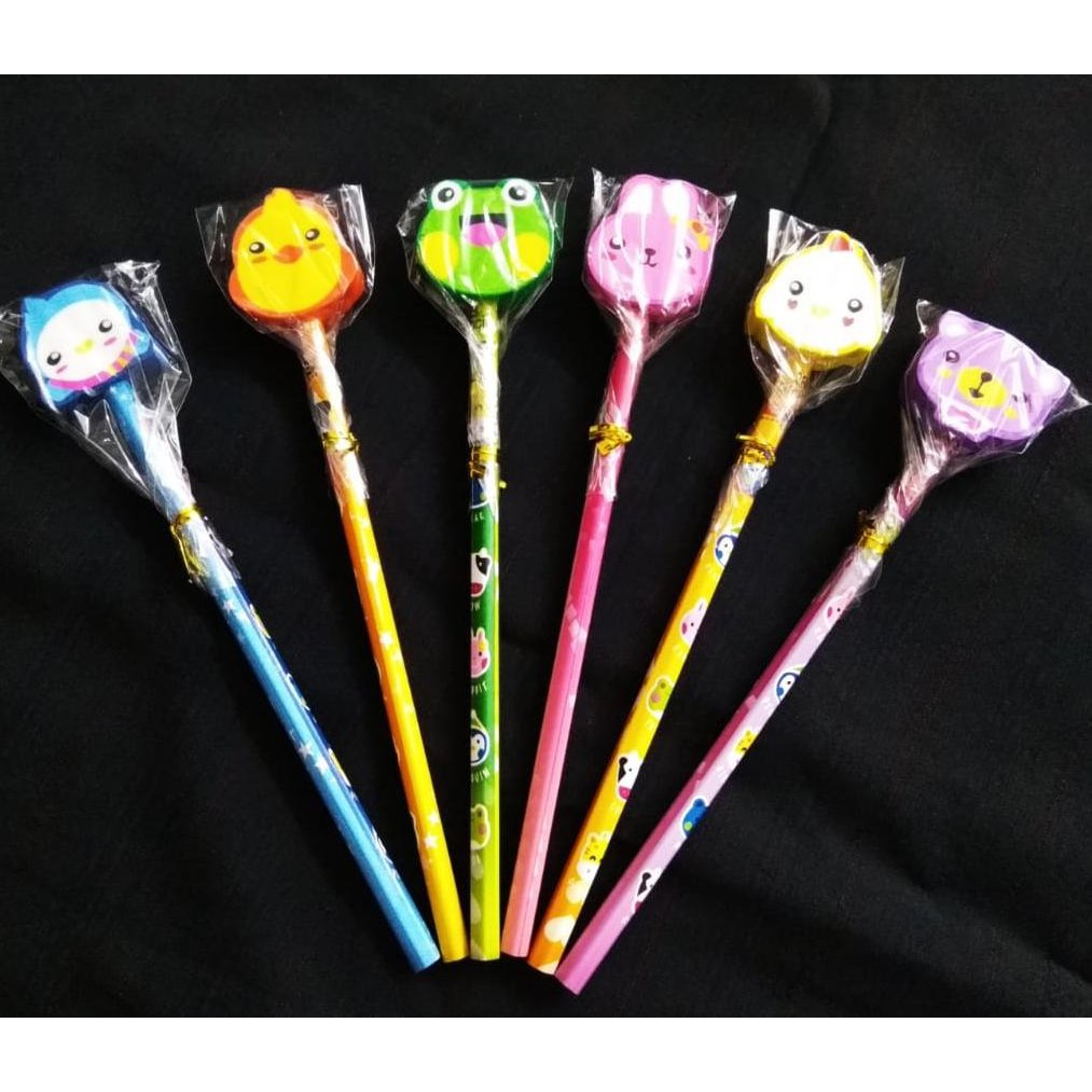 

PC Pensil Raut Zoo Veggie Pencil Karakter Lucu Unik ATK Sekolah