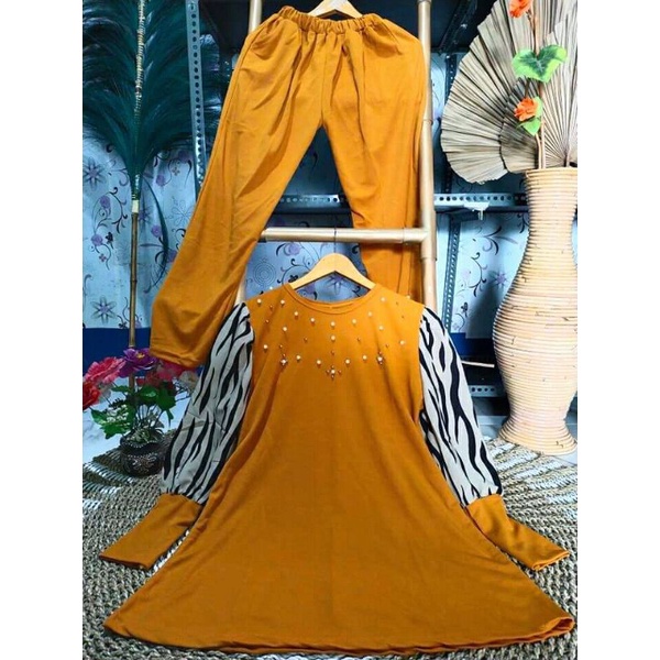 SETELAN VOXY MUTIARA NEW | ONE SET TANGAN BALON MOTIF IMPORT | SETCEL MUTE MEWAH PREMIUM