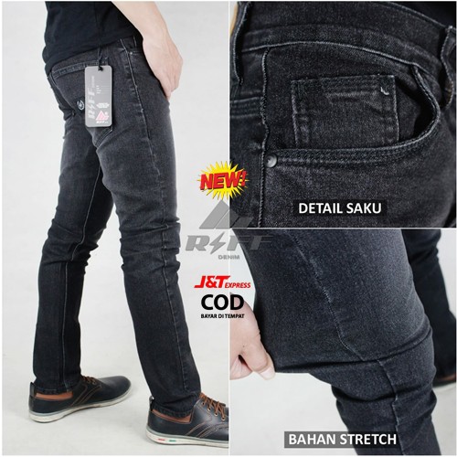 TERLARIS ! CELANA JEANS SKINY PRIA ORIGINAL DISTRO RIIF DENIM MODEL TERBARU KEREN MURAH GROSIR