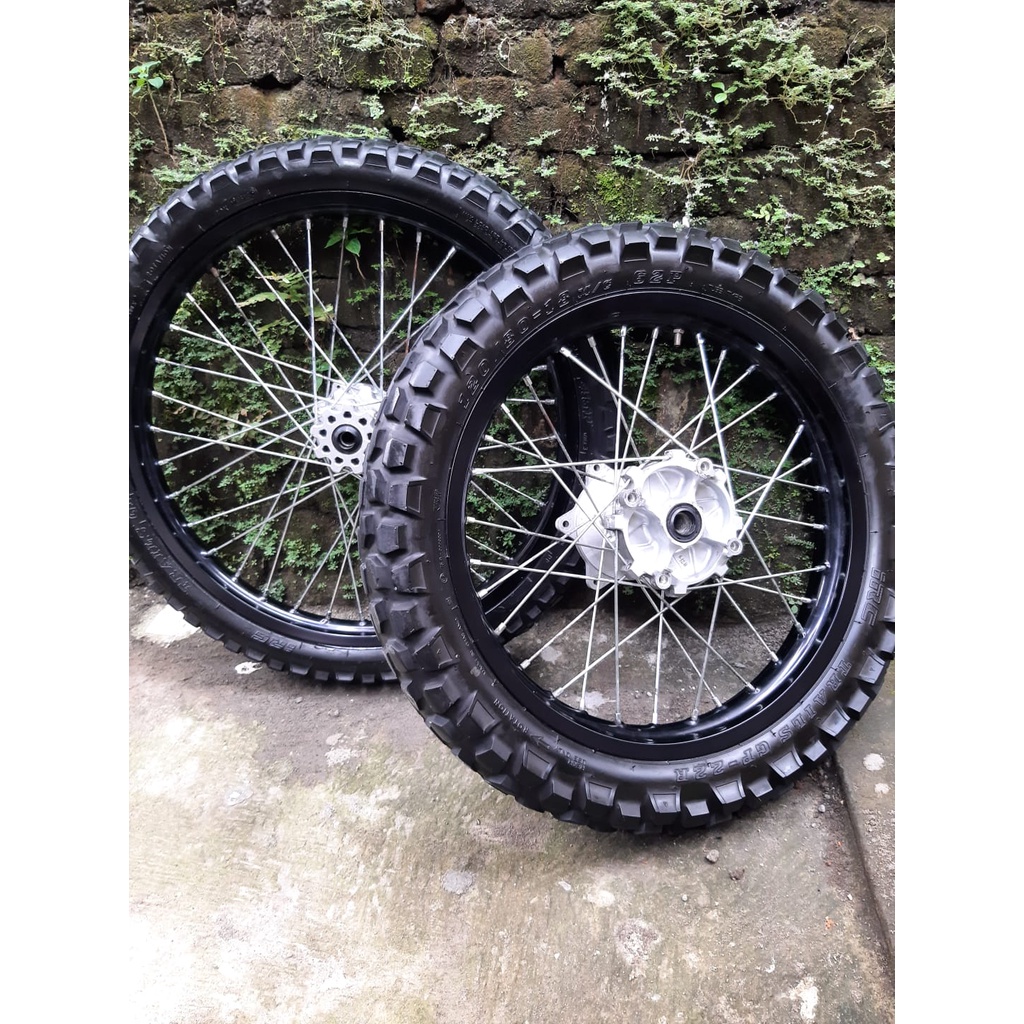 Roda Set Ori CRF 18/21 Ban Tebal Wheelset Offroad Original Copotan Motor Honda CRF 150 L