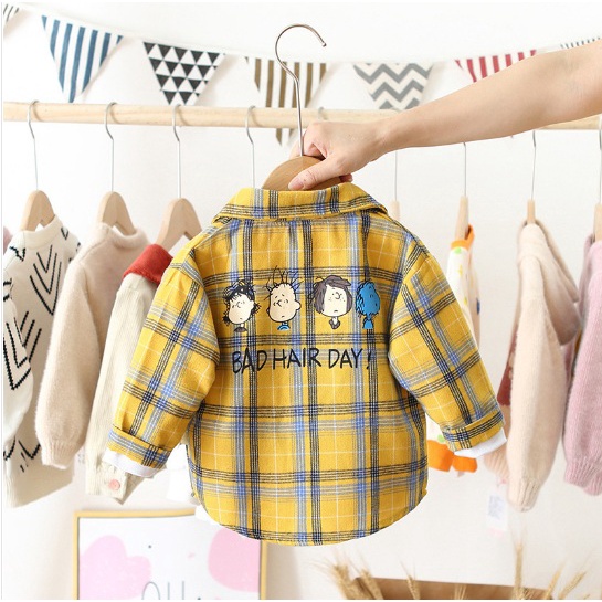 Kemeja anak cewek cowok import Baju anak import atasan anak import baju kemeja BAD HAIR DAY